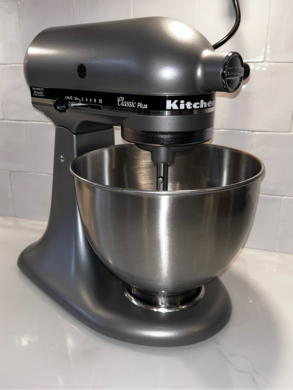 KitchenAid 4.5-Quart 10-Speed Silver Stand Mixer - Picture 4 of 9